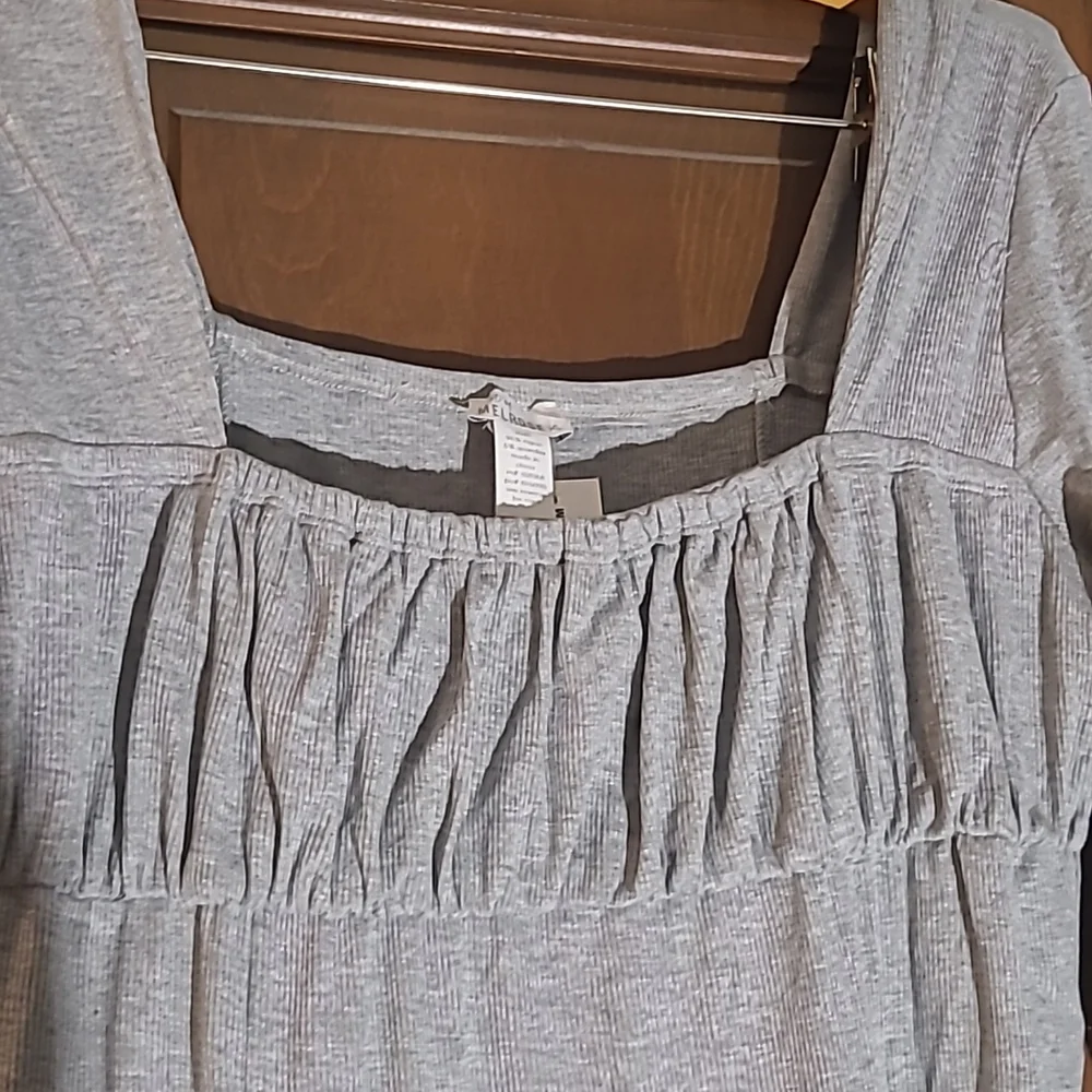 Grey Ribbed Dress - Picture 2 of 6